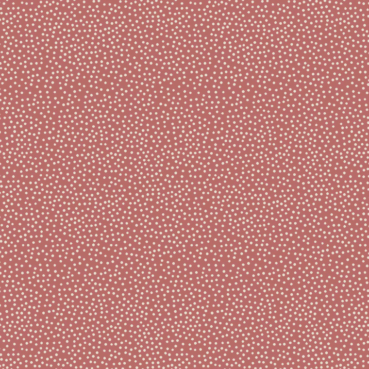 Basic Dots - Cream dots on Red - DV3402 - 1/2 Metre Length