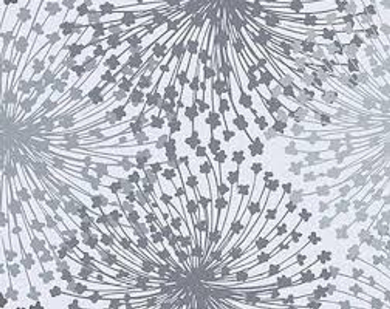 Dandelion Dreams Light Grey - 1/2 Metre