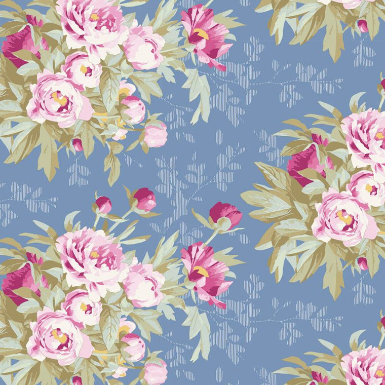 Hazel Blue - Tilda Woodland collection - 1/2 metre length