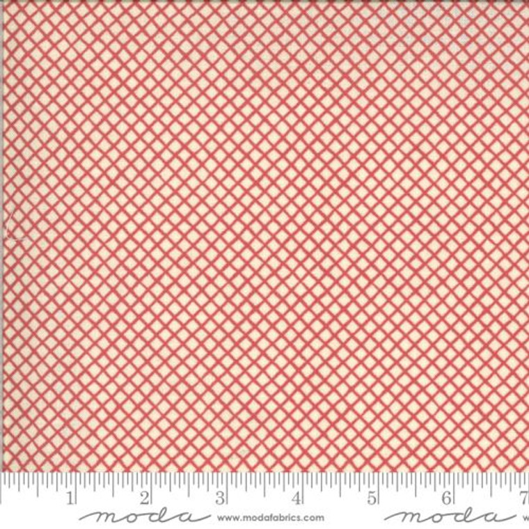 Garriere Faded Red- La Rose Rouge Collection - 1/2 metre length