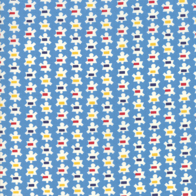 Popcorn Prezzy Blue | Good Times by American Jane | per 1/2 metre