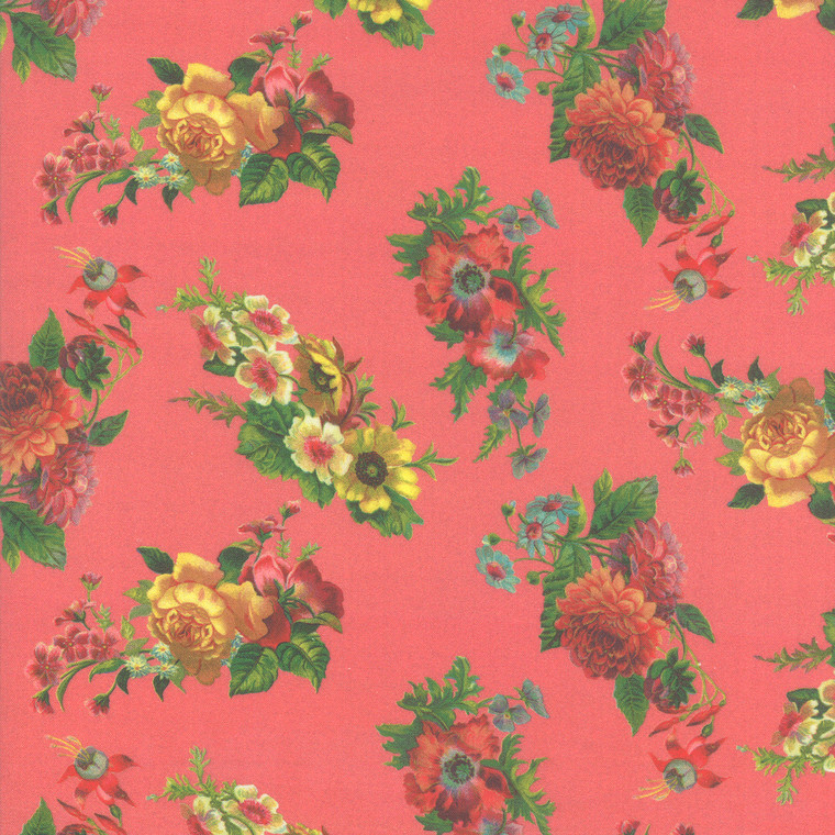 Rhubarb Floral | Flea Market mix by Cathe Holden | per 1/2 metre