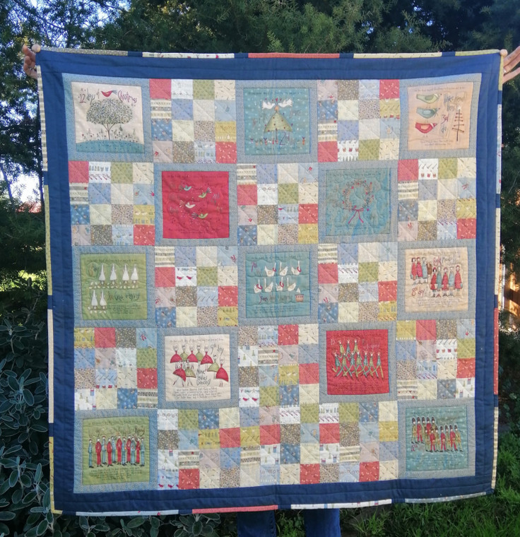 12 Days of Christmas Quilt Finished Size 491/2" x 50"