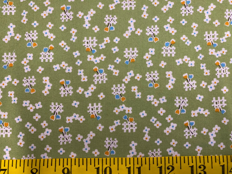 Green Floral C5616| | Toy Chest 2 by Penny Rose | per half metre length