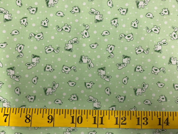 Green Bunnies & Ducks | Toy Chest by Penny Rose | per half metre length