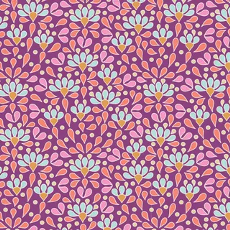 Sea Anemone Lilac | Tilda Cotton Beach | Per 1/2 metre