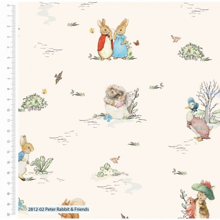 Peter Rabbit & Friends | Cream | per 1/2 metre