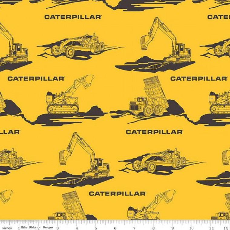 Vintage Caterpillar Fabric -105