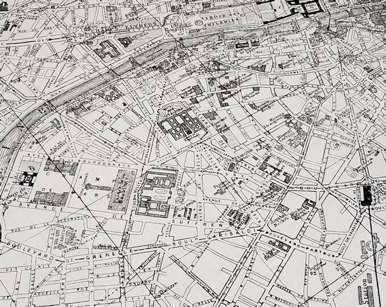 Couture City Map Panel in White | Couturiere Parisienne by J Wecker Frisch | price per panel