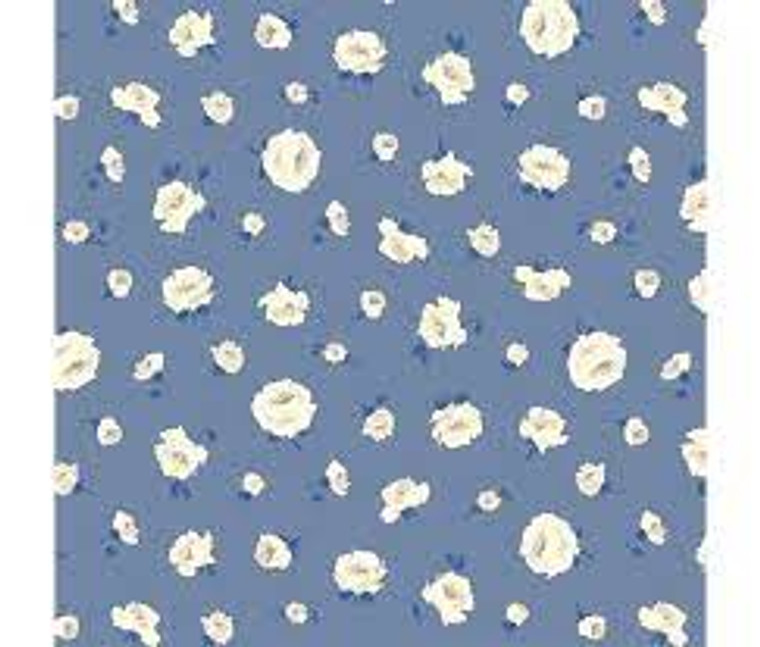 Mary Rose in Blue | Flower Show Coastal Walk by Liberty | per quarter metre