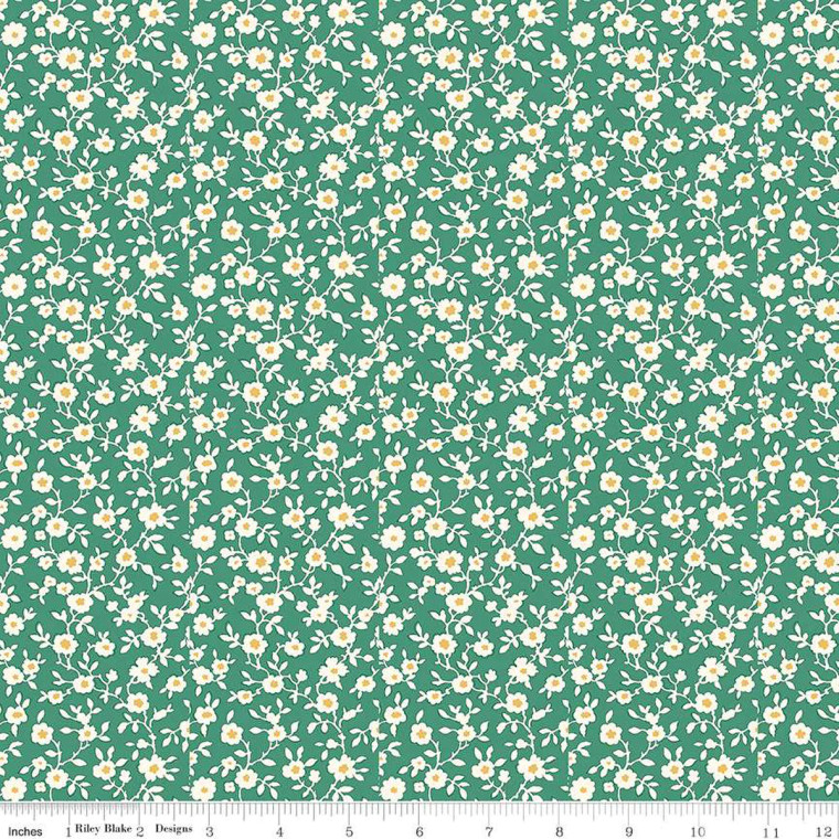 Daisy Trail in Green | Collectors Home by Liberty | per quarter metre