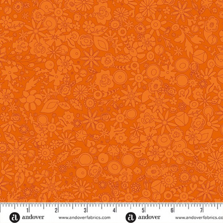 Woodland in Orange | Sun Prints 2024 by Alison Glass | per quarter metre