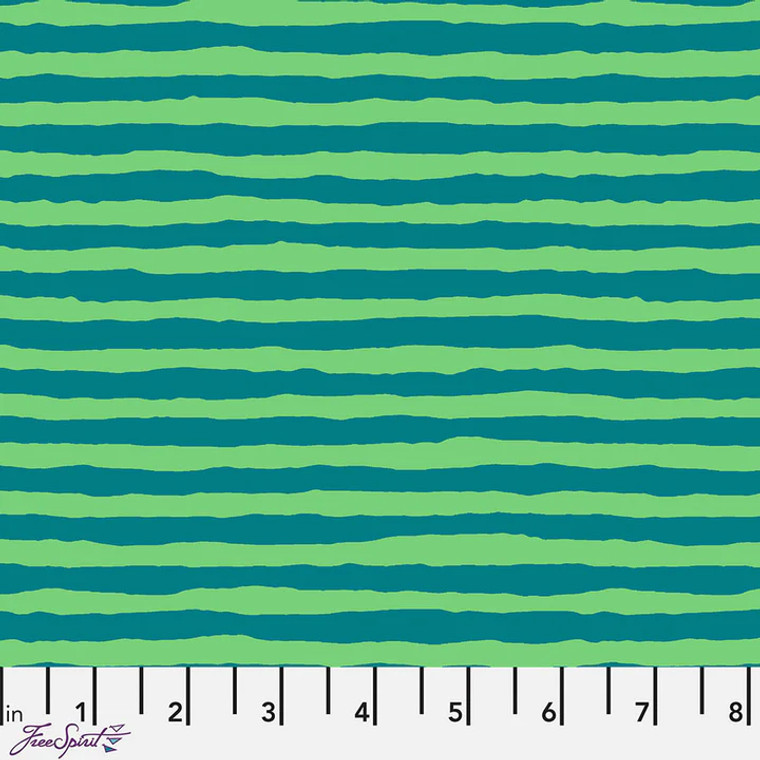 Comb Stripe in Teal | Kaffe Fassett Collective | per quarter metre