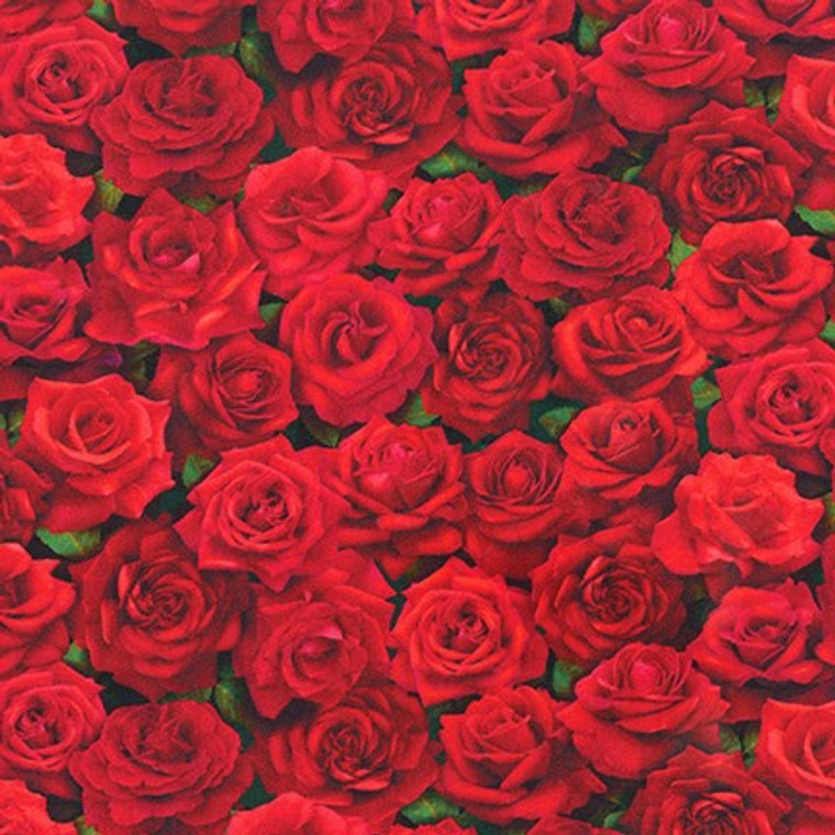 Red Roses on Black | Imaginings by Studio RK | per half metre