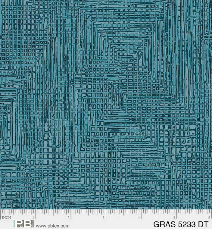 Grass Roots in Teal | by P&B Textiles | per quarter metre