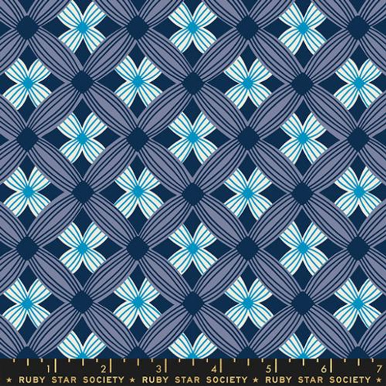 Ruby Star Society Tufted in Navy - per quarter metre