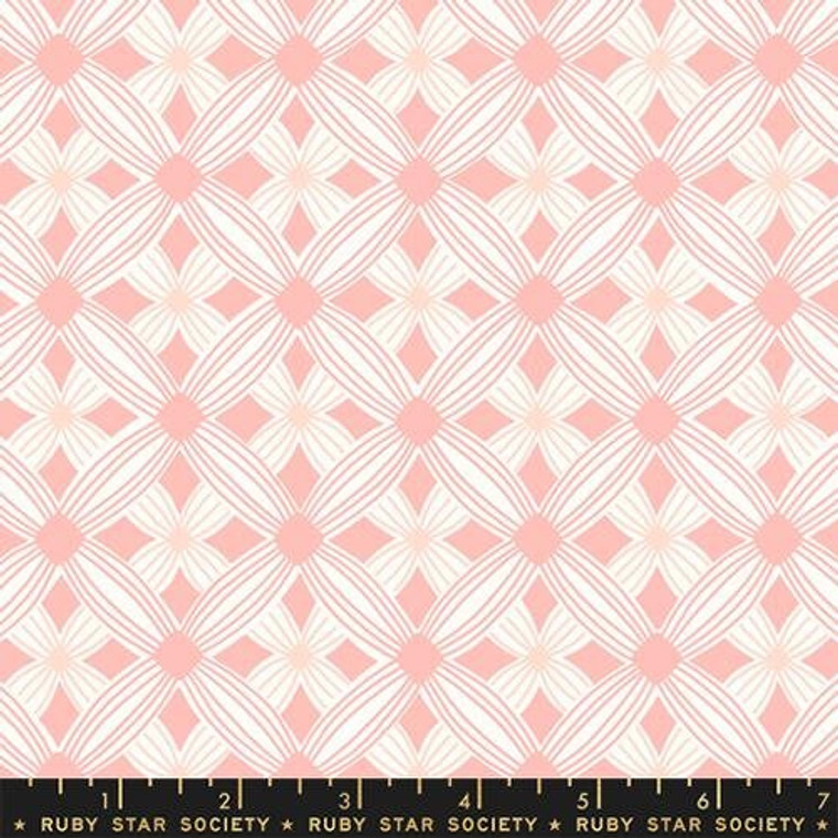 Ruby Star Society Tufted in Peach - per quarter metre