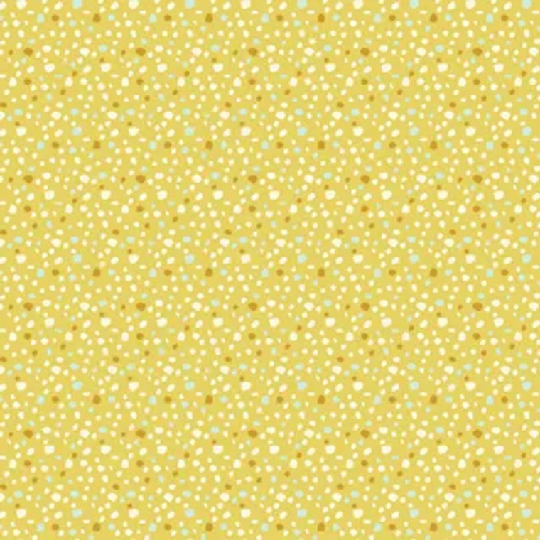 Splodges in Mustard | Playful Spring | per quarter metre