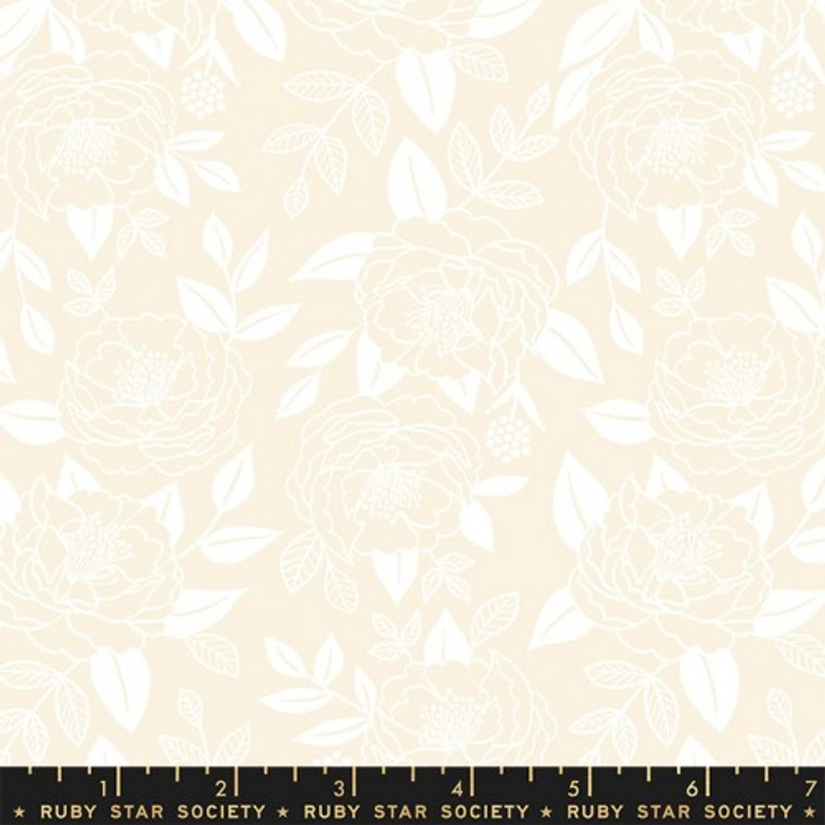 natural background with white printed flowers atop