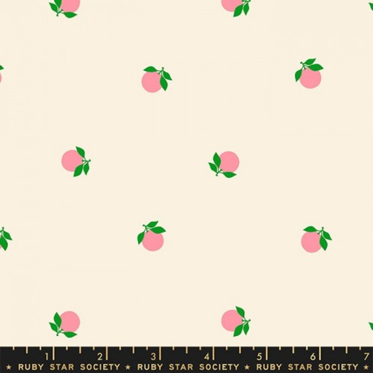 soft cream background with small pink and green tangerines