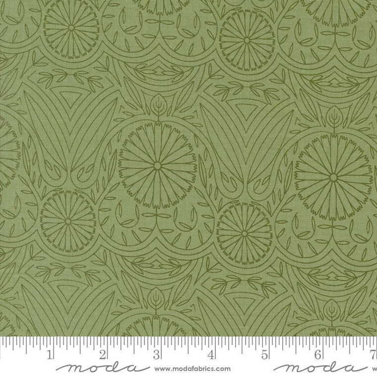 linear deco flowers on sage