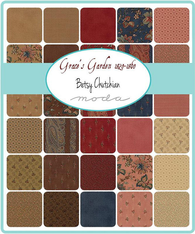 Grace's Garden Charm Pack | Betsy Chutchian for Moda | per charm pack