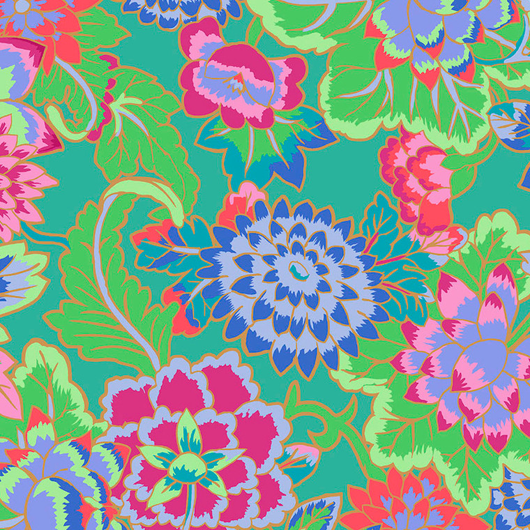 Cloisonne in Aqua | 2022 Collection by Kaffe Fassett Collective | per 10cm