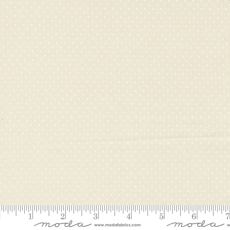 Swiss Dot in Porcelain & White | Enchantment by Moda | per 10cm