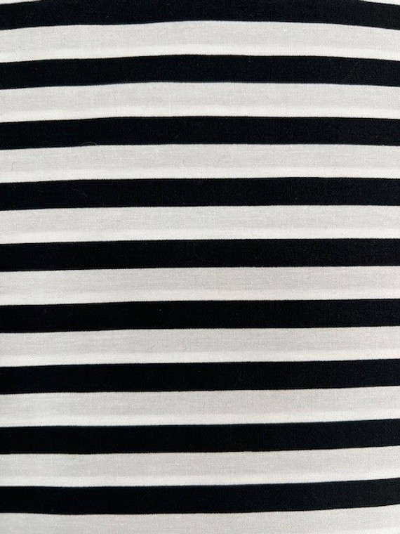 1cm Stripe in Black & White | per 10cm