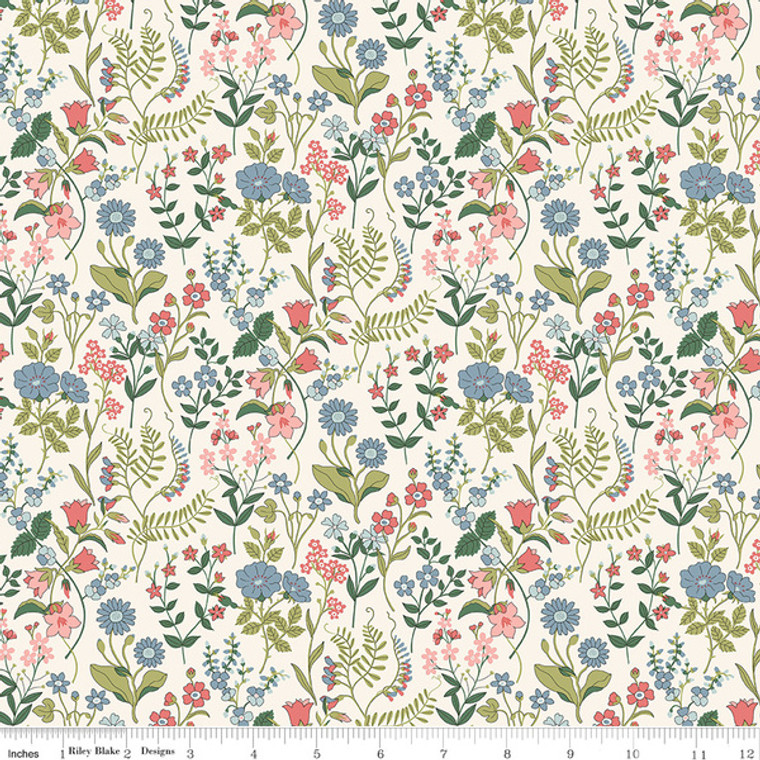 Lola Scatter in White | Botanists Walk by Liberty | per 10cm