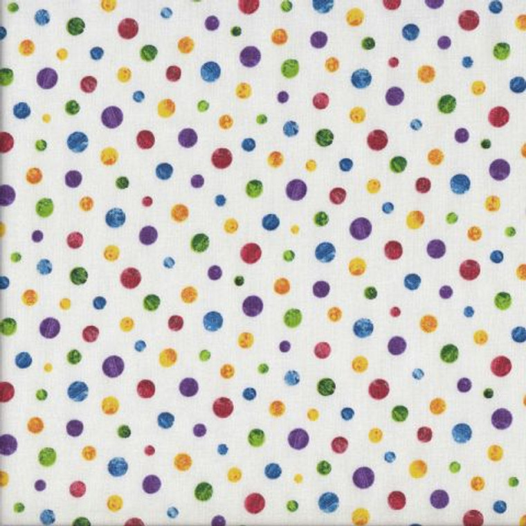 The Very Hungry Caterpillar | Scatterd Dots White | Eric Carle | per 10cm