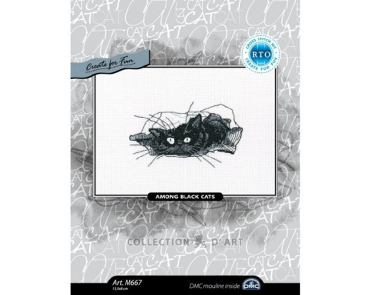 Among Black Cats M667 Cross Stitch Kit | RTO