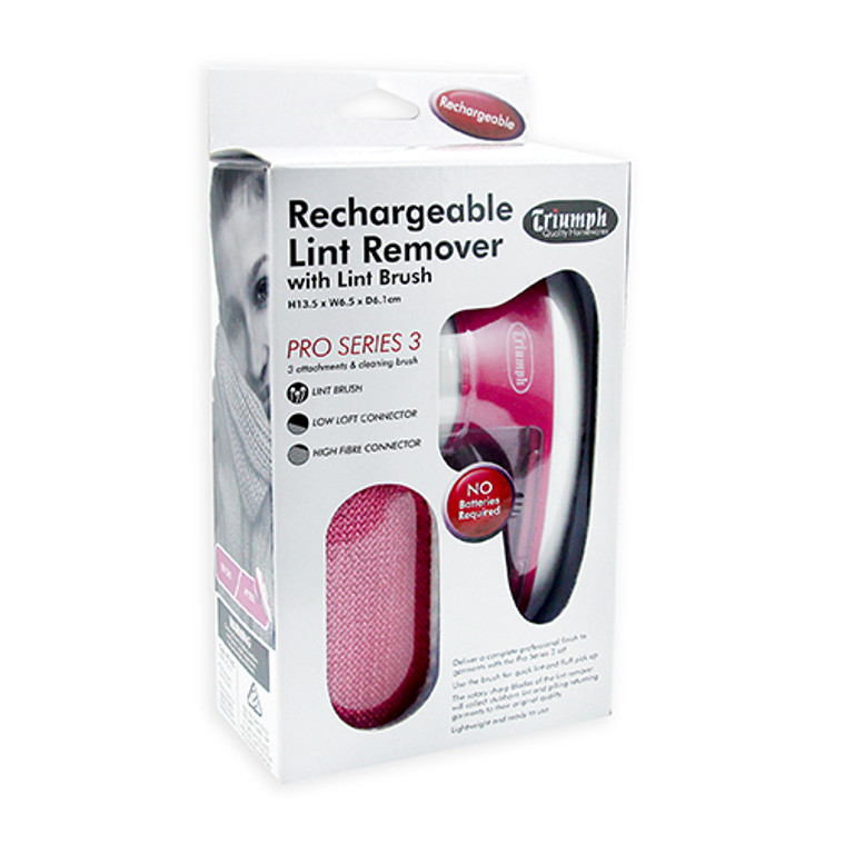 Triumph Rechargable Lint Shaver with Lint Brush