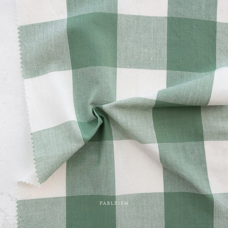 Large Camp Gingham in Eucalyptus | Fableism Supply Co | per 10cm
