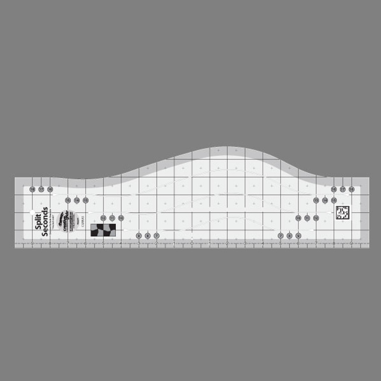 Creative Grids  Split Seconds Ruler for Squares from 7” x 18”