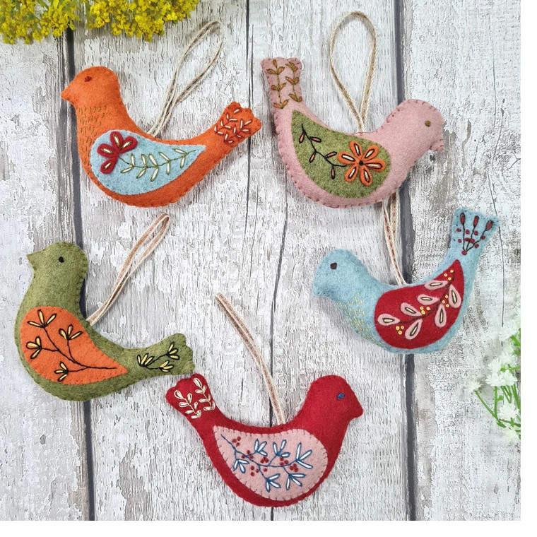 Folk Birds Felt Craft Kit