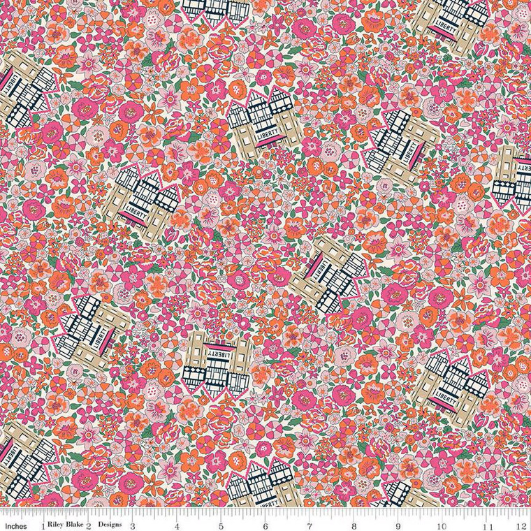 Liberty in Bloom in Dark Pink | Liberty Flower Shop by Liberty | per 10 cm