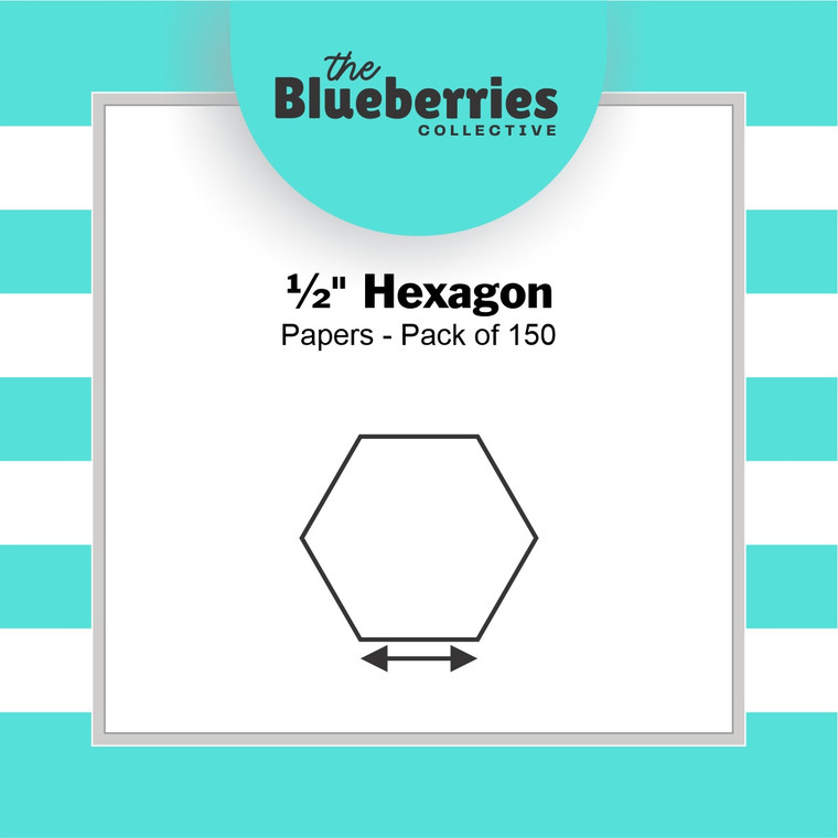 1/2" Hexagon Papers | Pack of 150