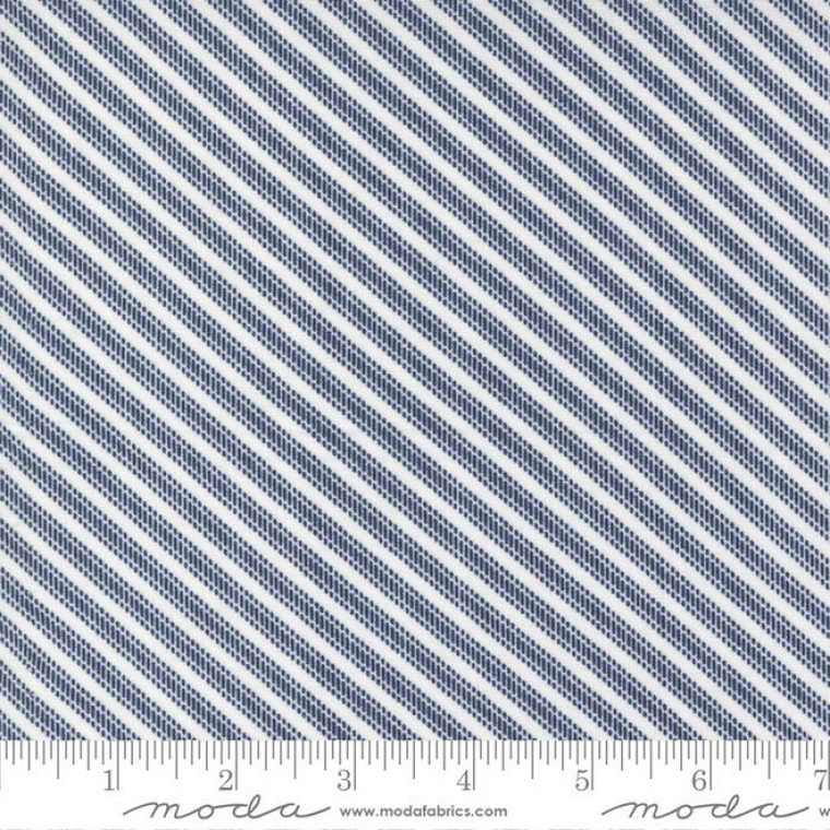 Ticking in Navy | Dwell by Camille Roskelley | per 10cm