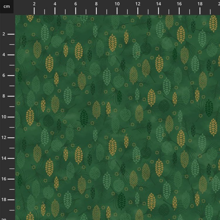 Pine Cones in Green Gold | We Love Christmas | per 10cm