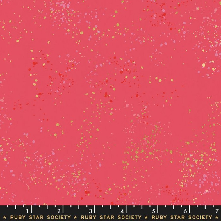 Speckled Metallic in Strawberry | Rashida Coleman Hale for Ruby Star Society | per 10cm