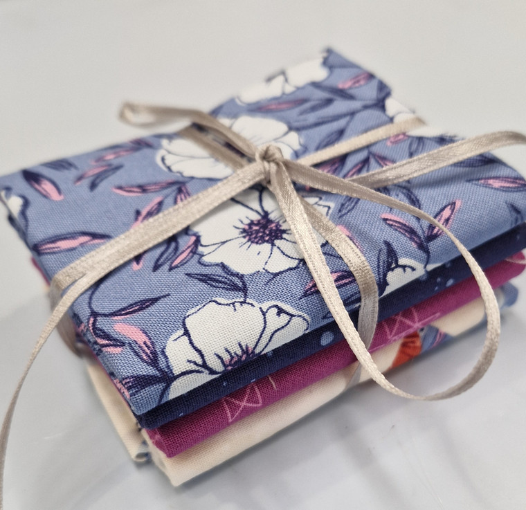 Fat Eighth Bundle in Blue | Petals & Stitches by Stephanie Organes | per bundle