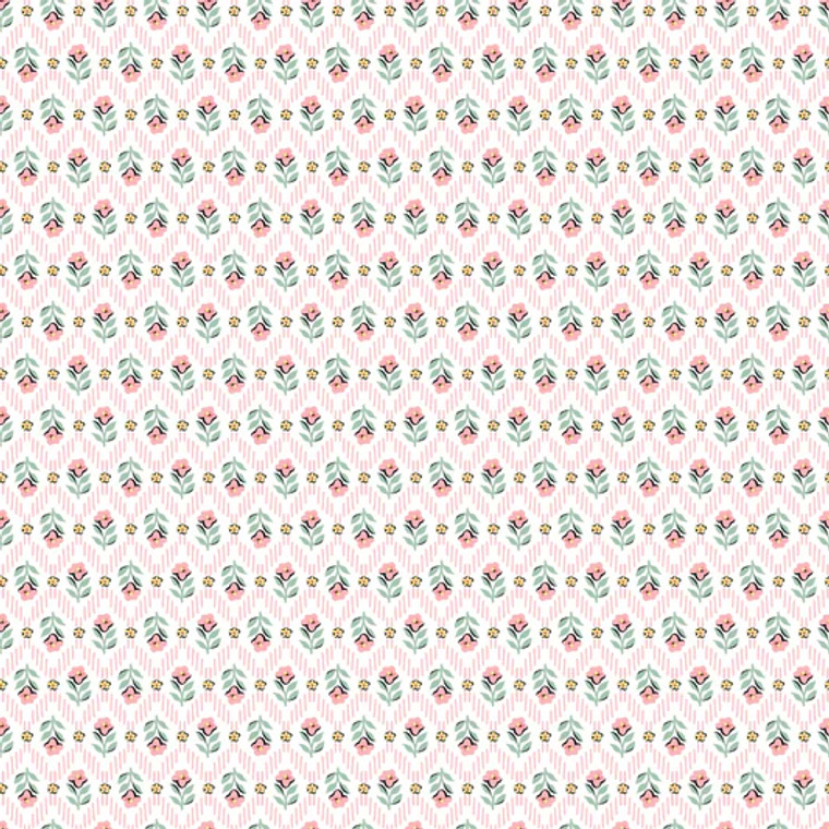 Attic Curtains in Pink | Granny's Sewing Room by Sheri McCulley | per 10cm