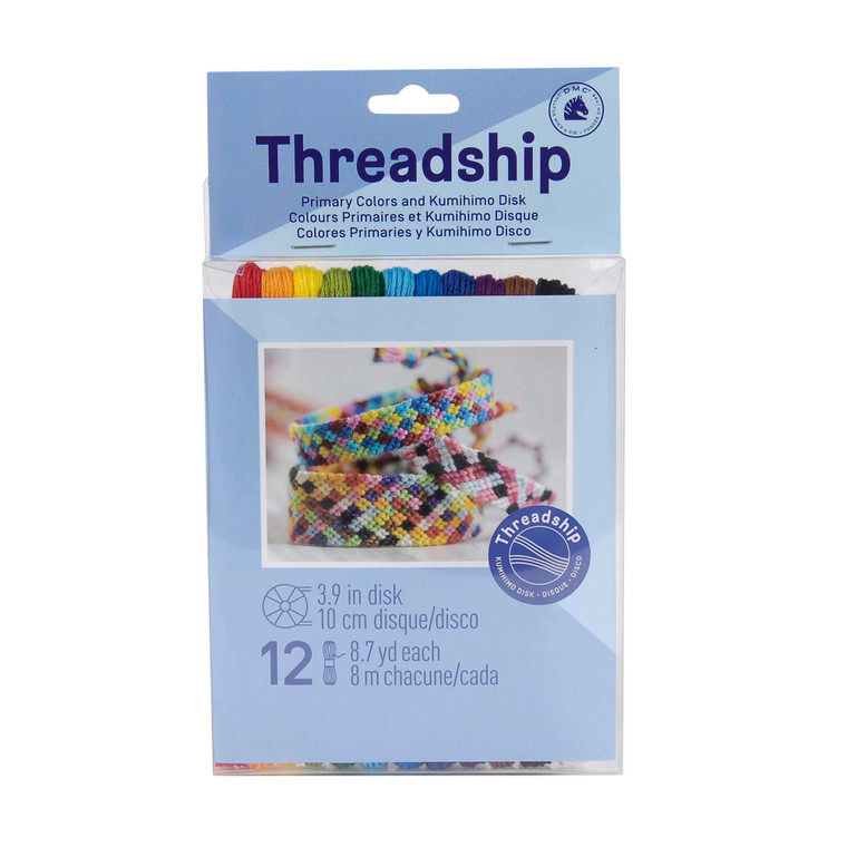 Kumihimo Disk Primary Colours| Threadship by DMC | per pack