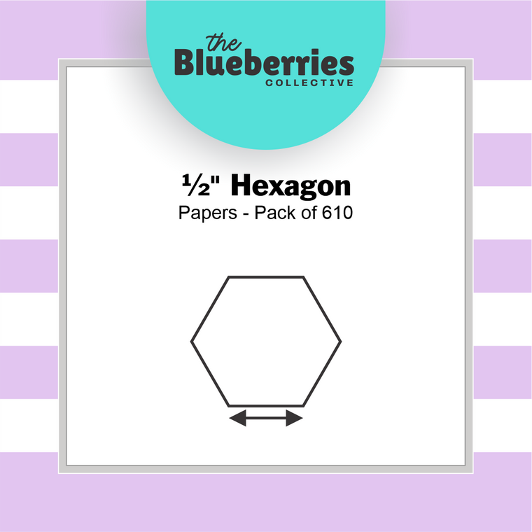 1/2" Hexagon Papers | Pack of 610