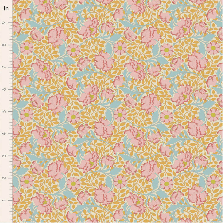 Songbird in Floral Mustard | Tilda | per 10cm