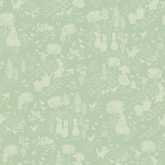 Tonal Garden Green | Peter Rabbit & Benjamin Bunny by Riley Blake | per 10cm