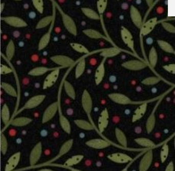 Vines in Black | Flannel by Bonnie Sullivan | per 10cm