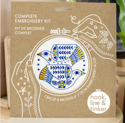 Turtle Doves Complete Embroidery Kit