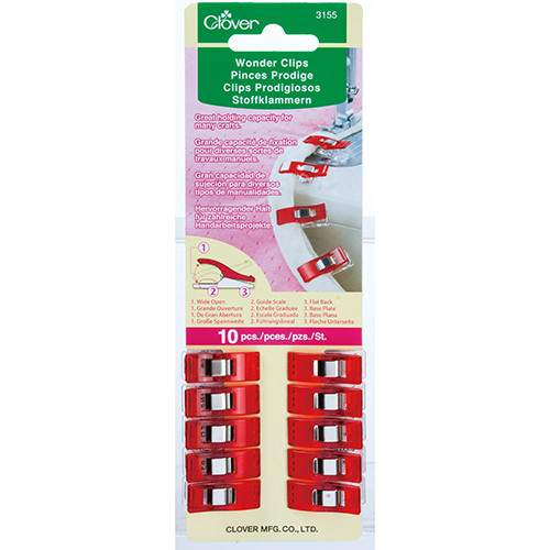 10 x Wonder Clips in Red | Clover